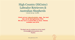 Desktop Screenshot of hicntryaussies.com